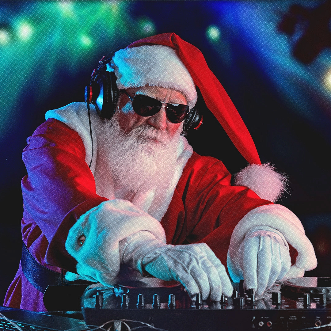 Père Noël DJ au club