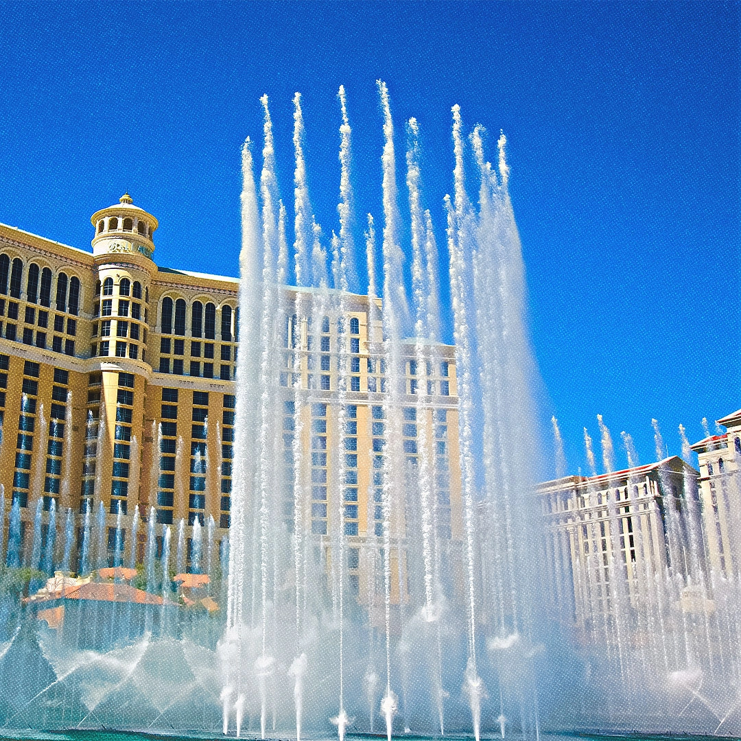 Fontaines de l’hôtel Bellagio à Las Vegas.