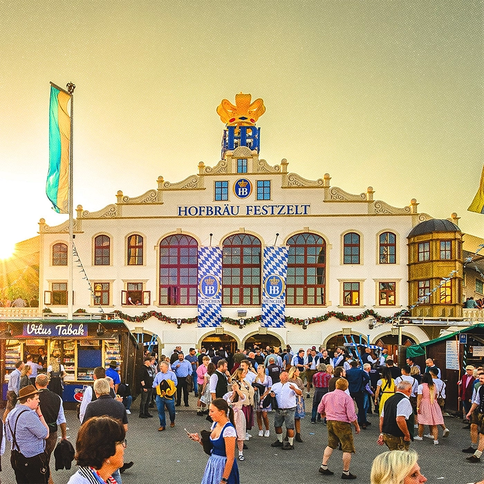 Scène de célébration à l’Oktoberfest de Munich.