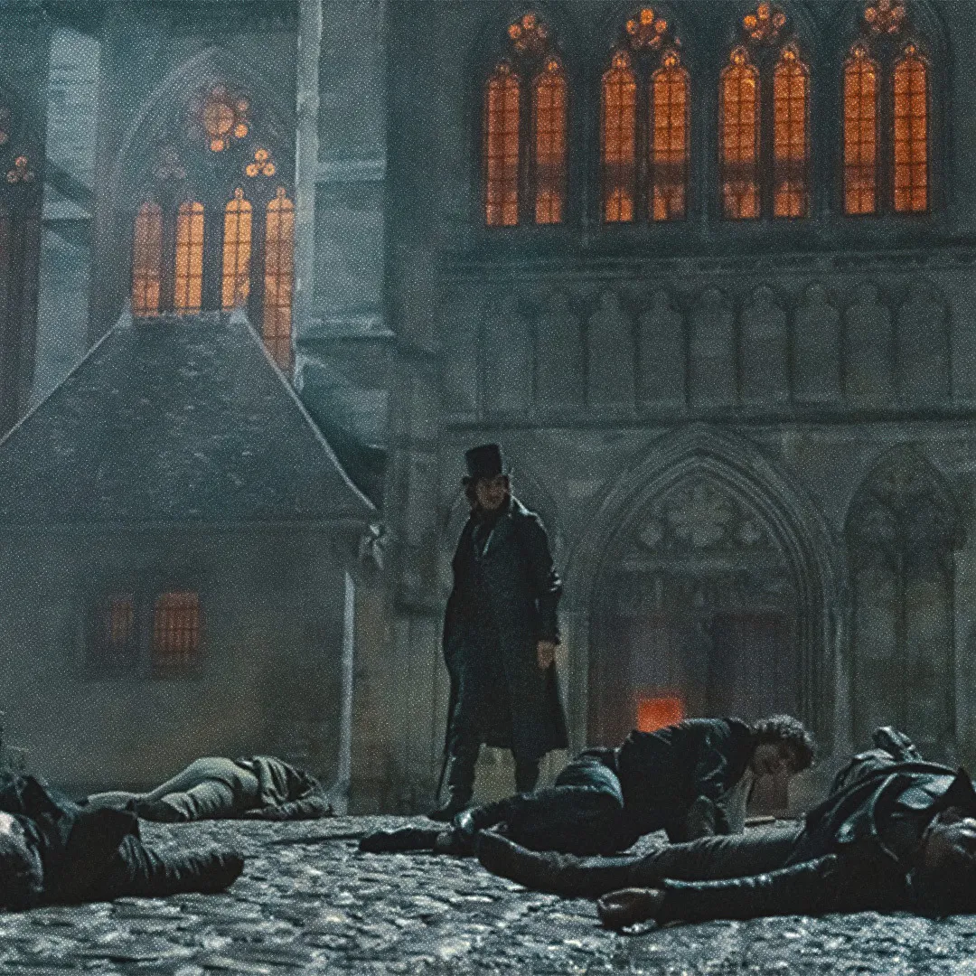 Pierre Niney dans version cinématographie de 2024 de Le Comte de Monte-Cristo.