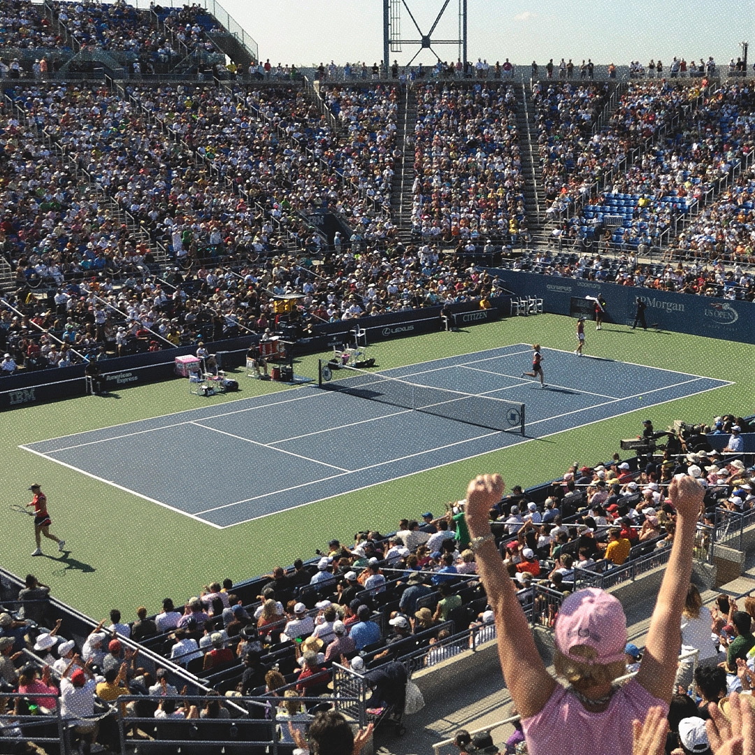 Le court Louis Armstrong lors d’un match de tennis en 2009.